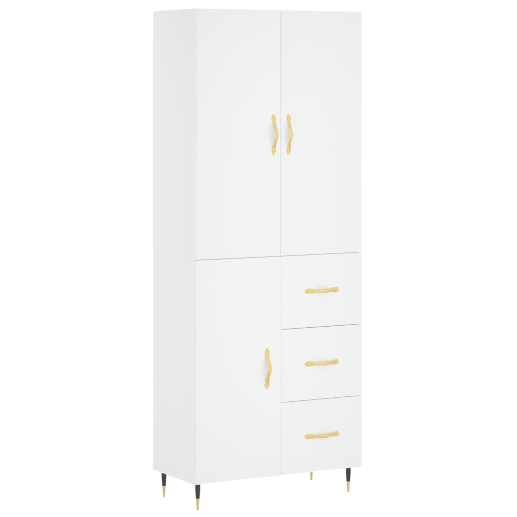 Buffet haut Blanc 69,5x34x180 cm Bois d'ingénierie - XIOS