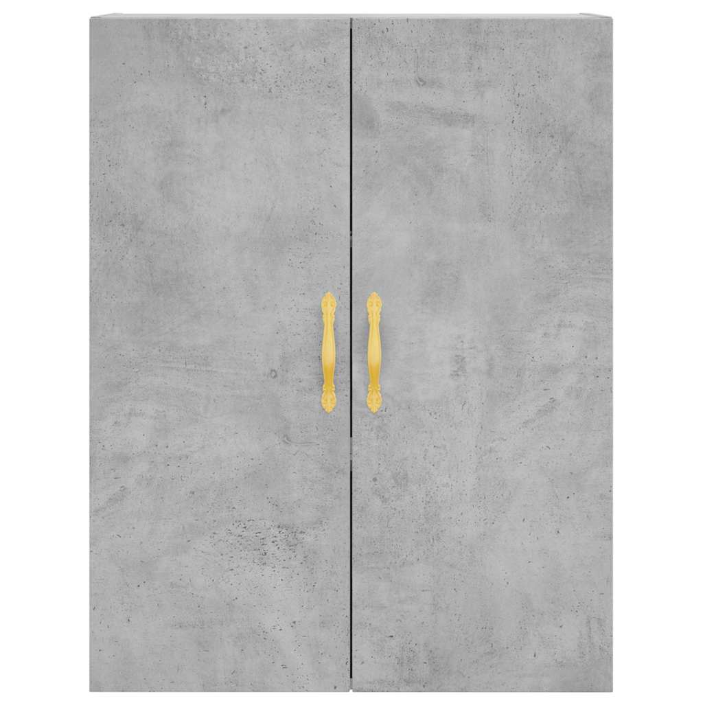 Buffet haut Gris béton 69,5x34x180 cm Bois d'ingénierie - XIOS