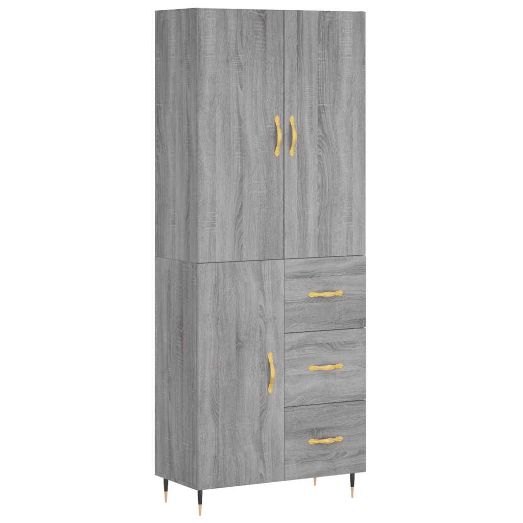 Buffet haut Sonoma gris 69,5x34x180 cm Bois d'ingénierie - XIOS