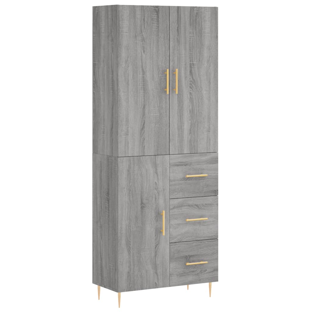 Buffet haut Sonoma gris 69,5x34x180 cm Bois d'ingénierie - XIOS