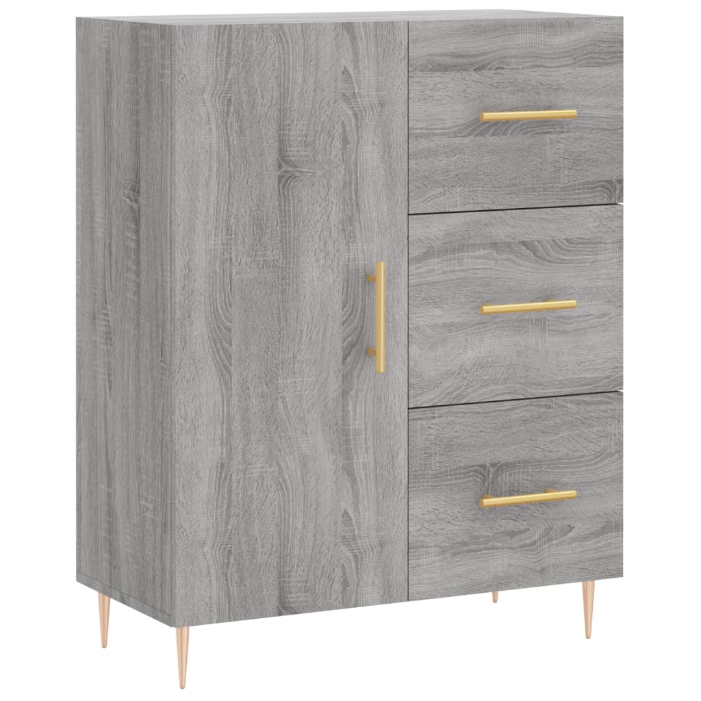 Buffet haut Sonoma gris 69,5x34x180 cm Bois d'ingénierie - XIOS