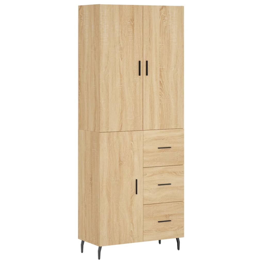 Buffet haut Chêne sonoma 69,5x34x180 cm Bois d'ingénierie - XIOS