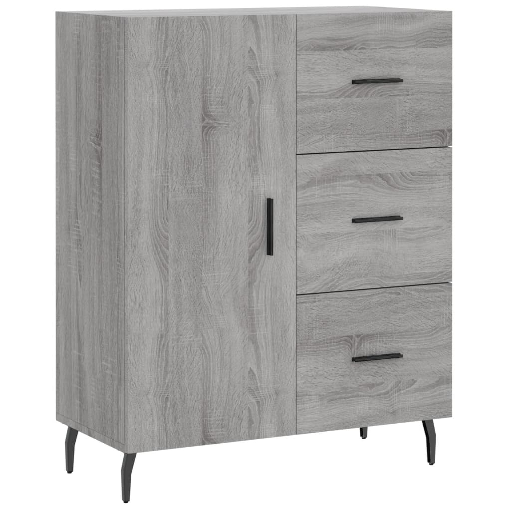 Buffet haut Sonoma gris 69,5x34x180 cm Bois d'ingénierie - XIOS
