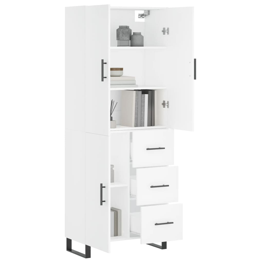 Buffet haut Blanc 69,5x34x180 cm Bois d'ingénierie - XIOS