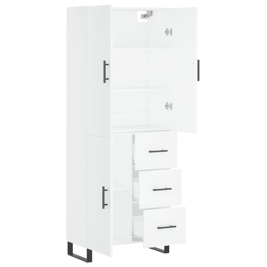 Buffet haut Blanc 69,5x34x180 cm Bois d'ingénierie - XIOS