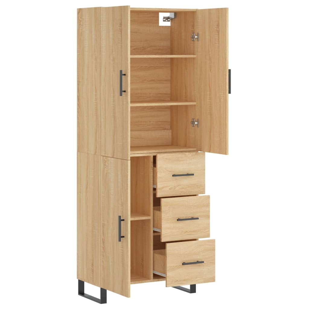 Buffet haut Chêne sonoma 69,5x34x180 cm Bois d'ingénierie