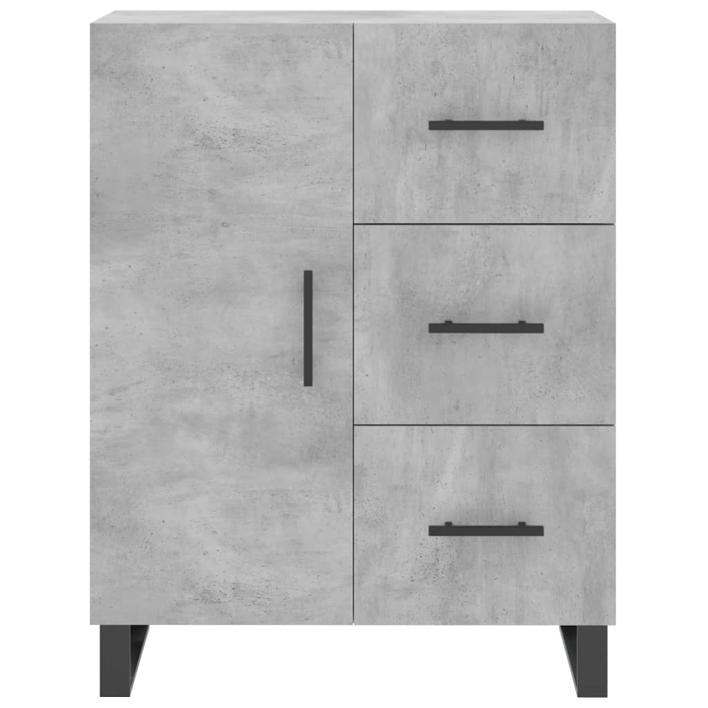 Buffet haut Gris béton 69,5x34x180 cm Bois d'ingénierie - XIOS