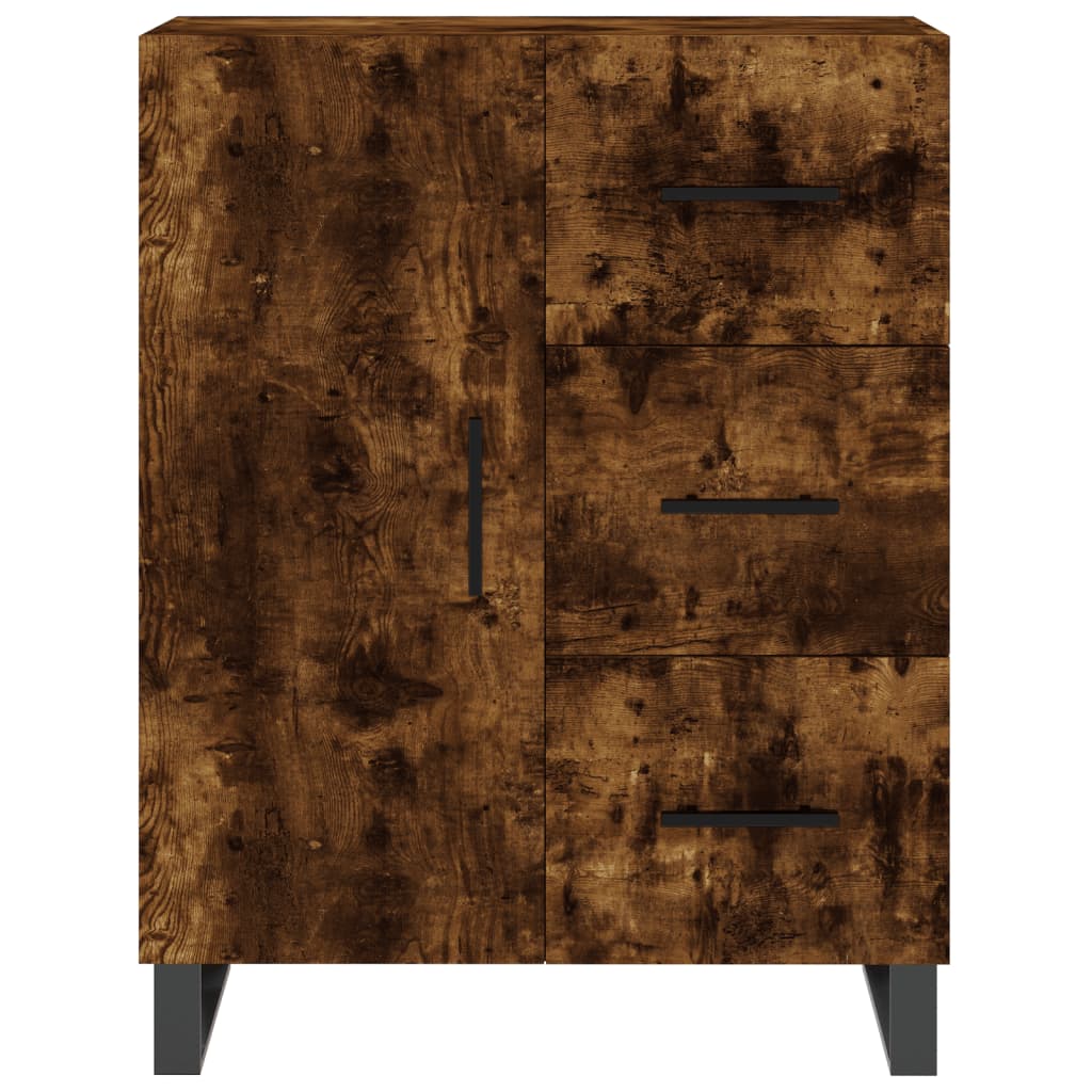 Buffet haut Chêne fumé 69,5x34x180 cm Bois d'ingénierie - XIOS