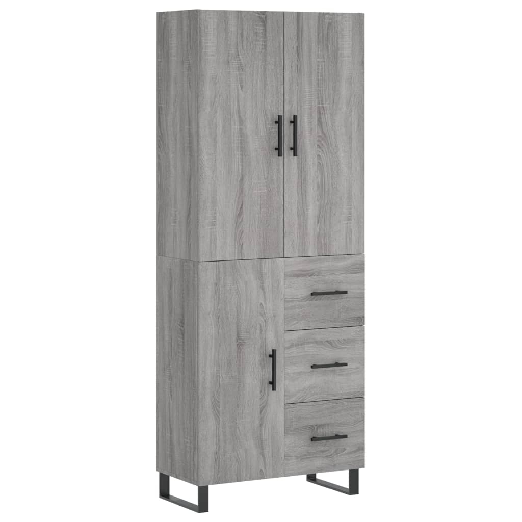Buffet haut Sonoma gris 69,5x34x180 cm Bois d'ingénierie - XIOS