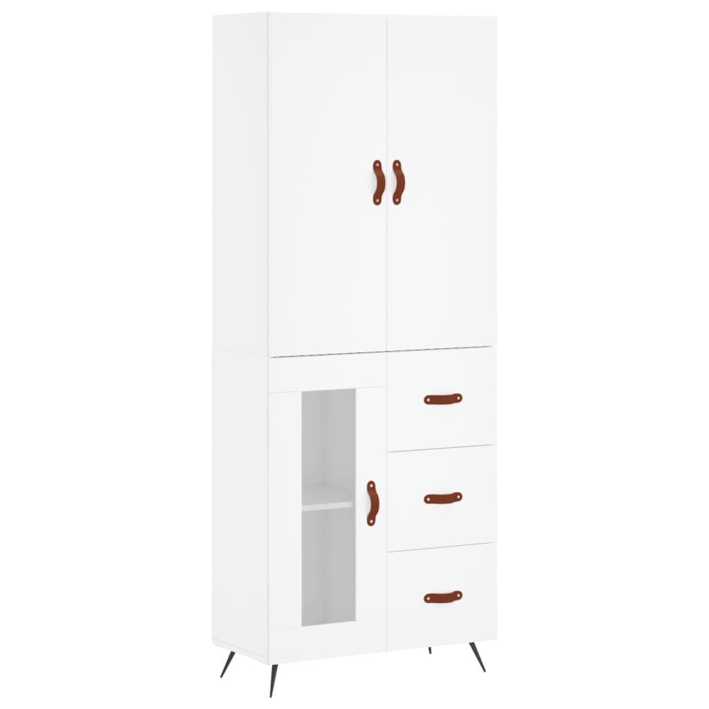 Buffet haut Blanc 69,5x34x180 cm Bois d'ingénierie - XIOS
