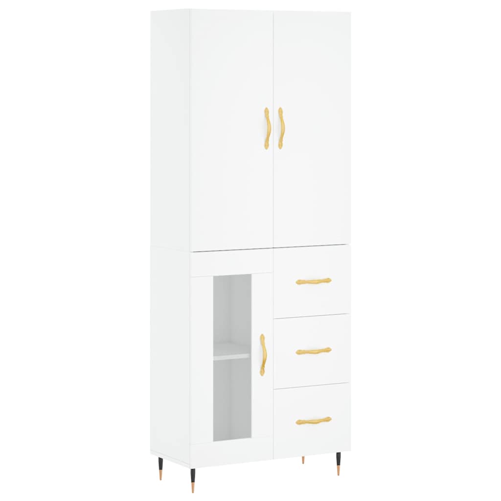 Buffet haut Blanc 69,5x34x180 cm Bois d'ingénierie - XIOS
