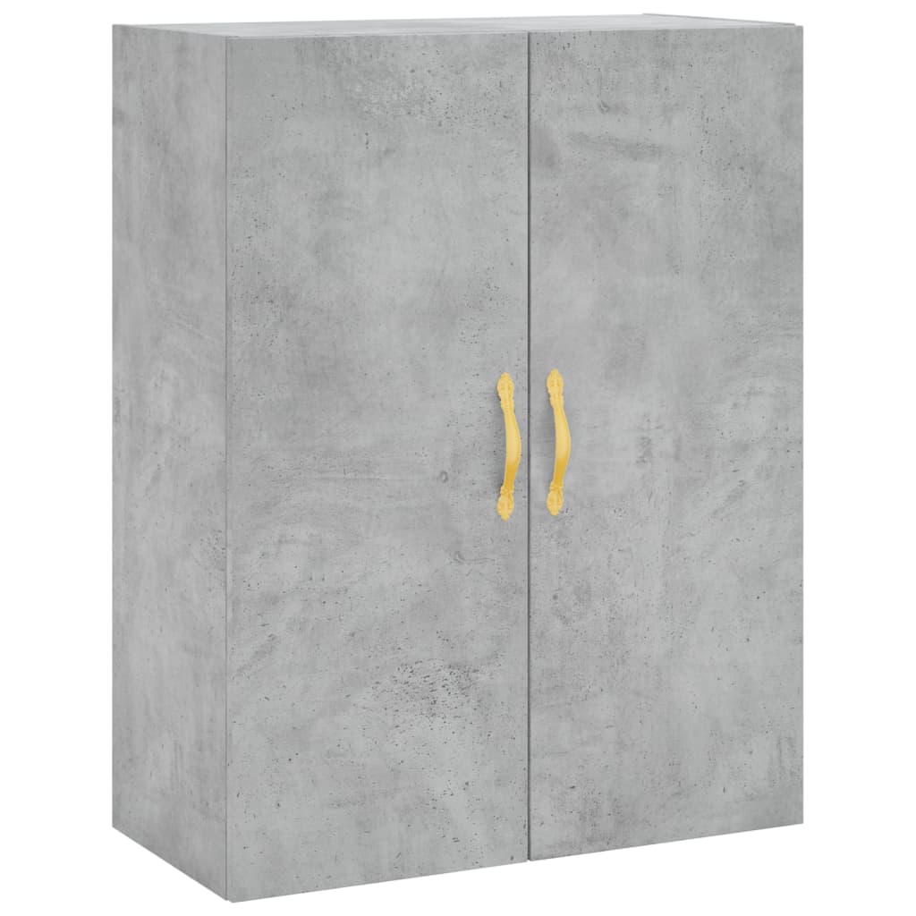 Buffet haut Gris béton 69,5x34x180 cm Bois d'ingénierie - XIOS