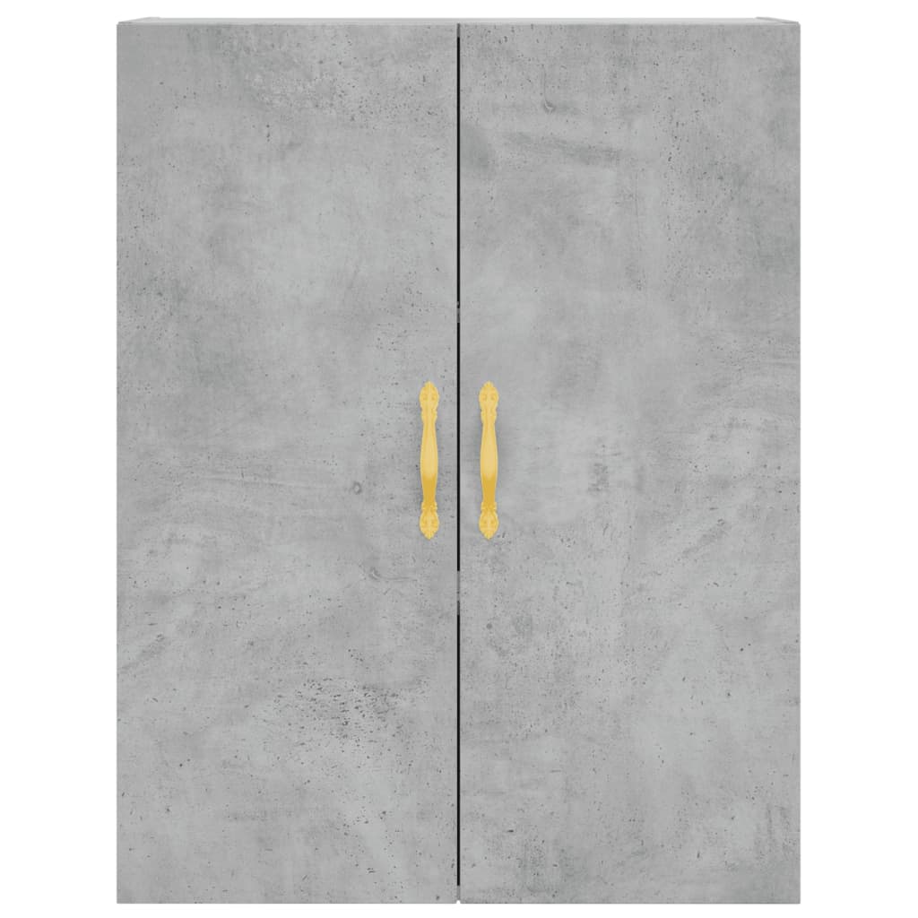 Buffet haut Gris béton 69,5x34x180 cm Bois d'ingénierie - XIOS