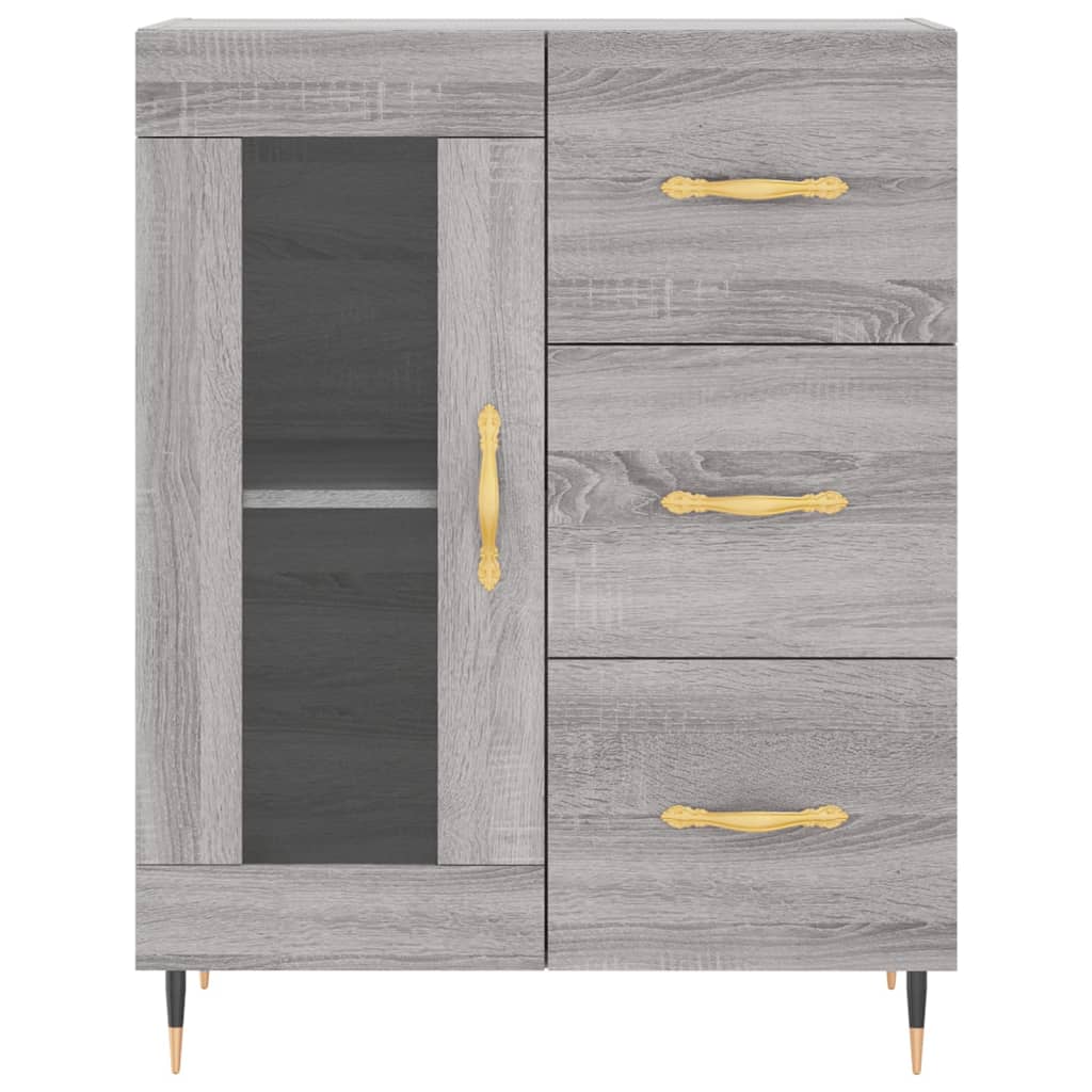 Buffet haut Sonoma gris 69,5x34x180 cm Bois d'ingénierie - XIOS