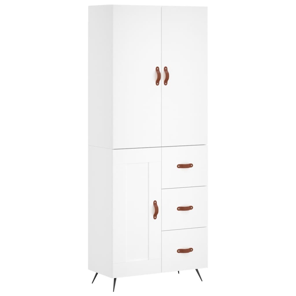 Buffet haut Blanc 69,5x34x180 cm Bois d'ingénierie - XIOS