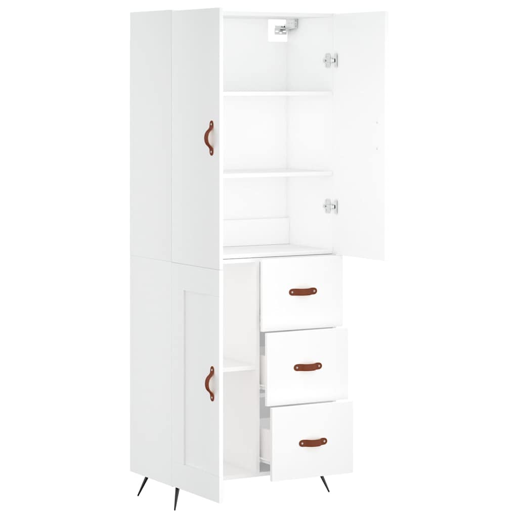 Buffet haut Blanc 69,5x34x180 cm Bois d'ingénierie - XIOS