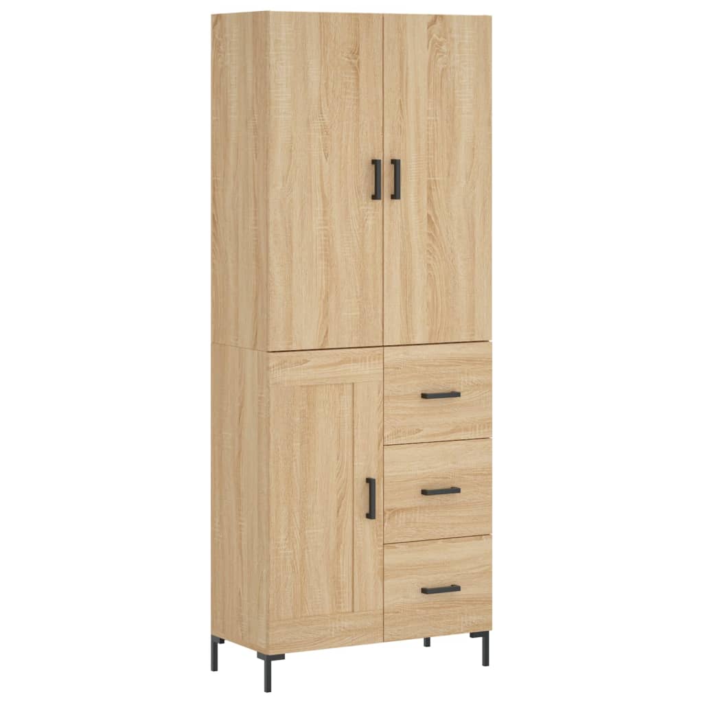 Buffet haut Chêne sonoma 69,5x34x180 cm Bois d'ingénierie