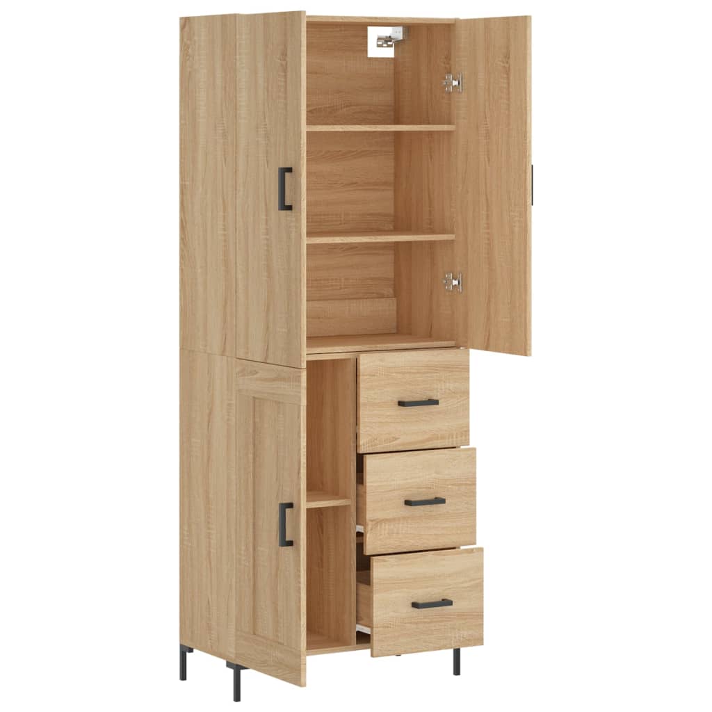 Buffet haut Chêne sonoma 69,5x34x180 cm Bois d'ingénierie - XIOS