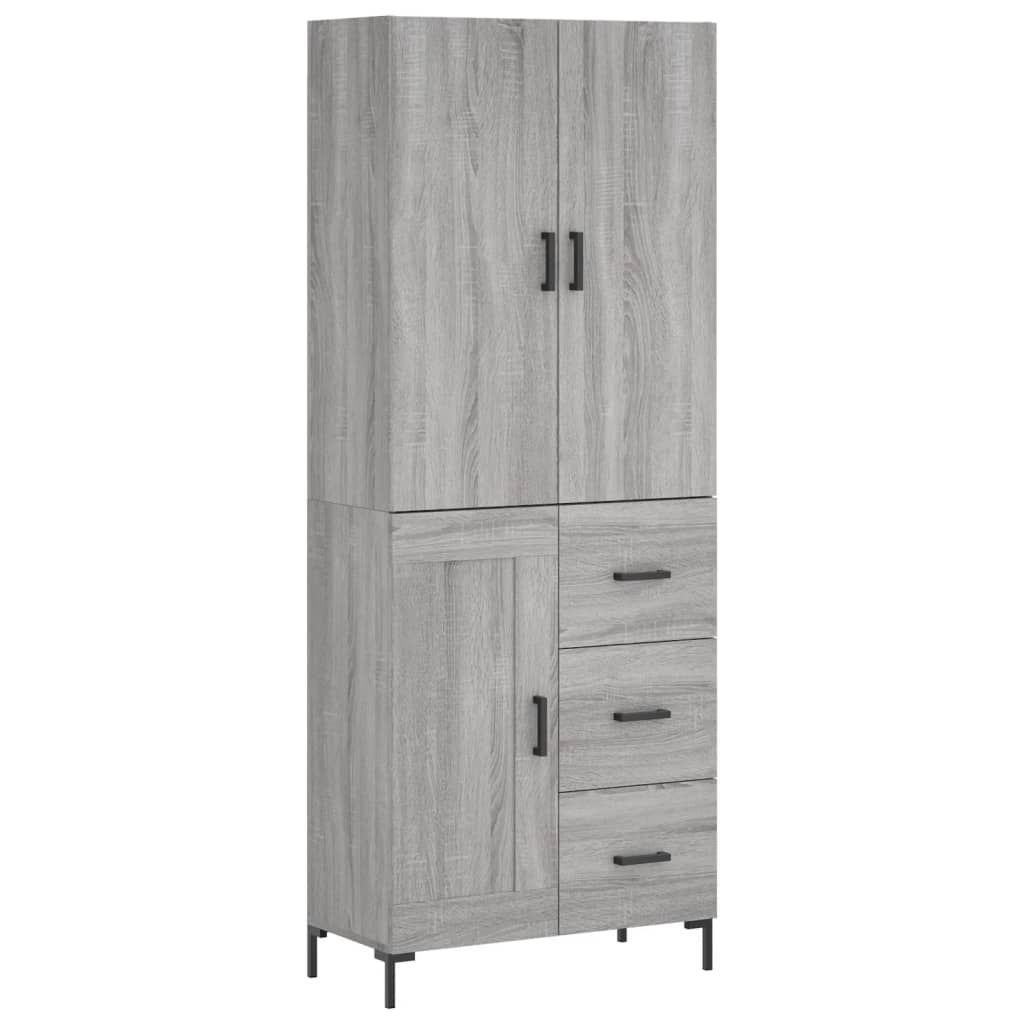 Buffet haut Sonoma gris 69,5x34x180 cm Bois d'ingénierie - XIOS