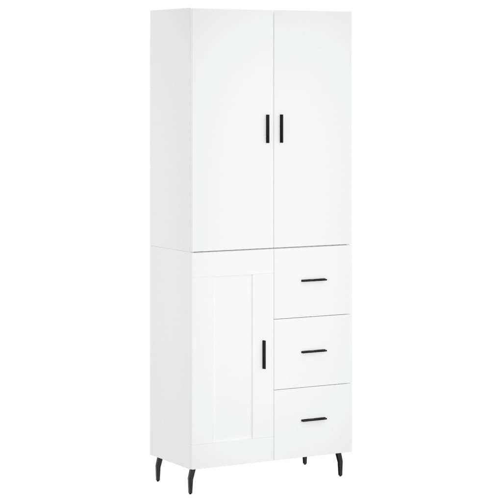 Buffet haut Blanc 69,5x34x180 cm Bois d'ingénierie - XIOS