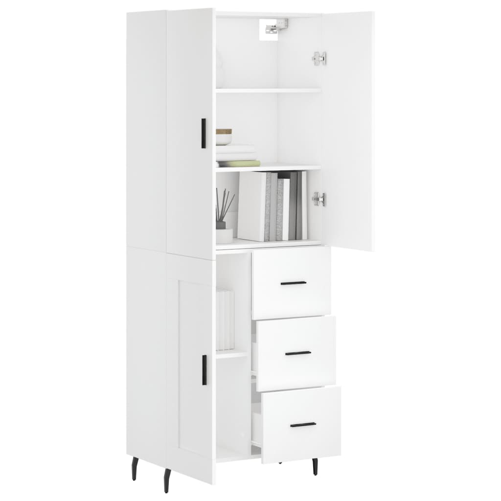 Buffet haut Blanc 69,5x34x180 cm Bois d'ingénierie - XIOS