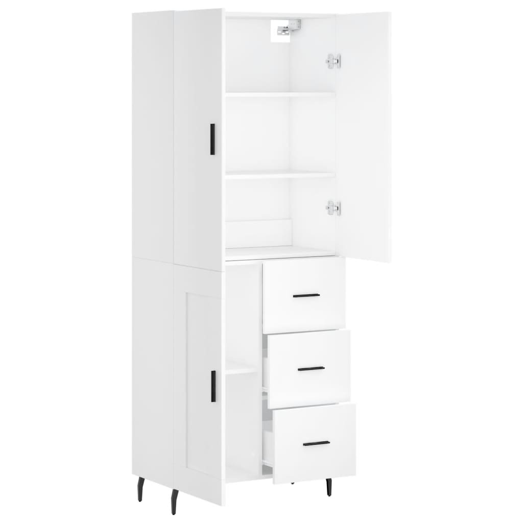 Buffet haut Blanc 69,5x34x180 cm Bois d'ingénierie - XIOS