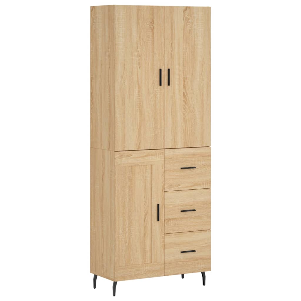 Buffet haut Chêne sonoma 69,5x34x180 cm Bois d'ingénierie - XIOS