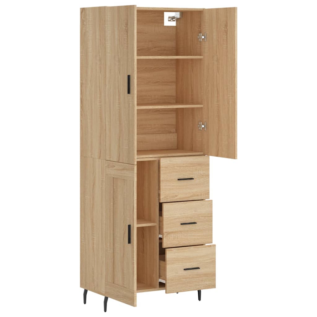 Buffet haut Chêne sonoma 69,5x34x180 cm Bois d'ingénierie - XIOS
