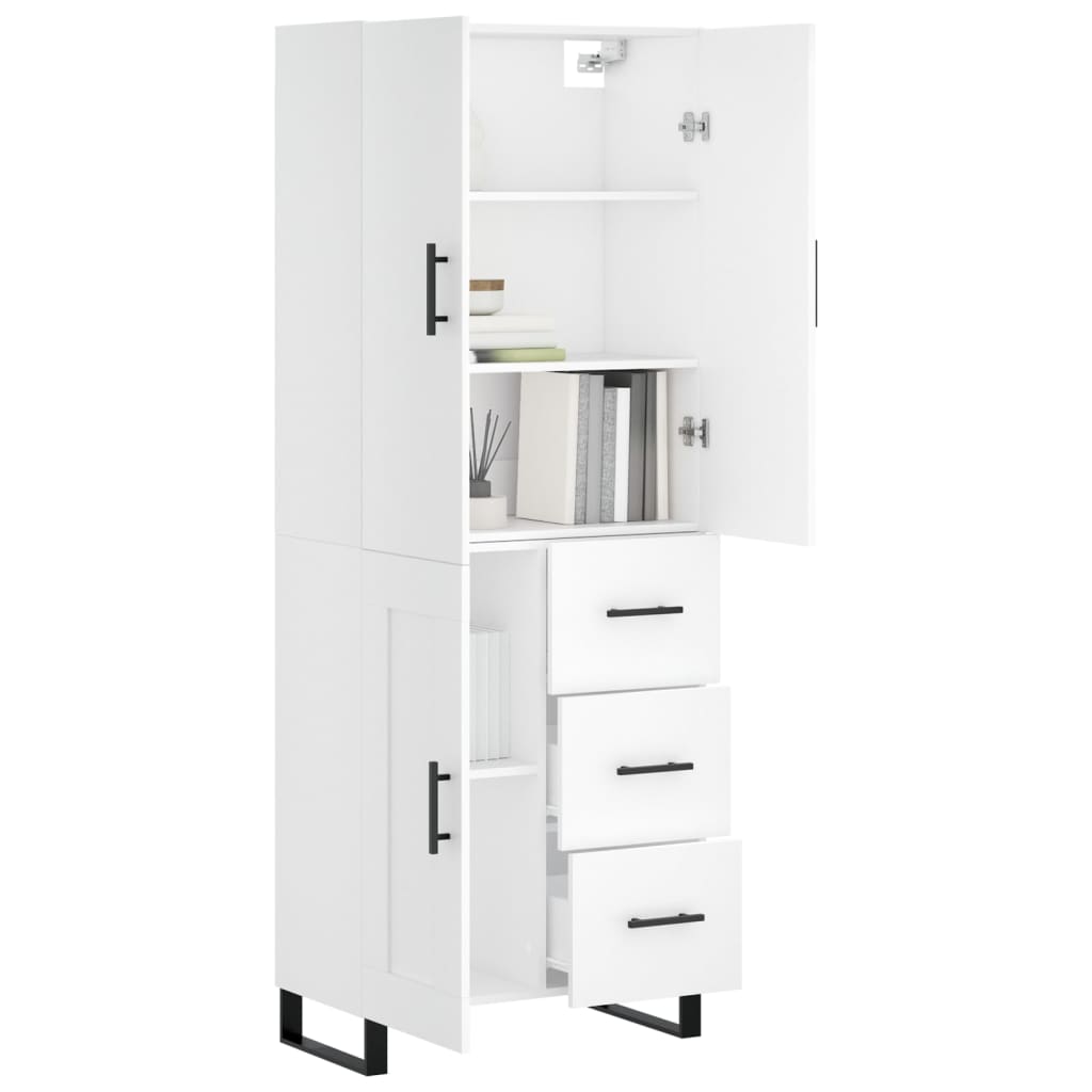 Buffet haut Blanc 69,5x34x180 cm Bois d'ingénierie - XIOS