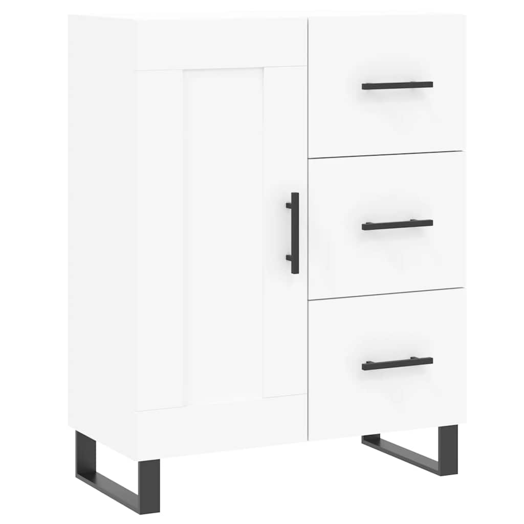 Buffet haut Blanc 69,5x34x180 cm Bois d'ingénierie