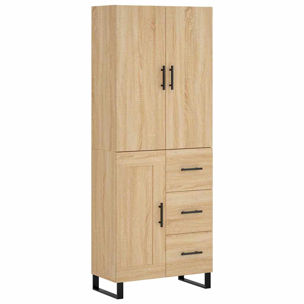Buffet haut Chêne sonoma 69,5x34x180 cm Bois d'ingénierie