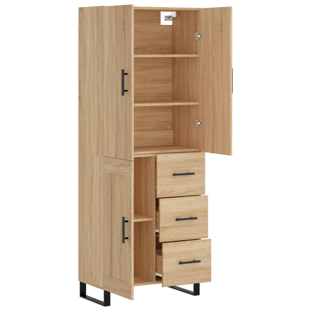 Buffet haut Chêne sonoma 69,5x34x180 cm Bois d'ingénierie - XIOS