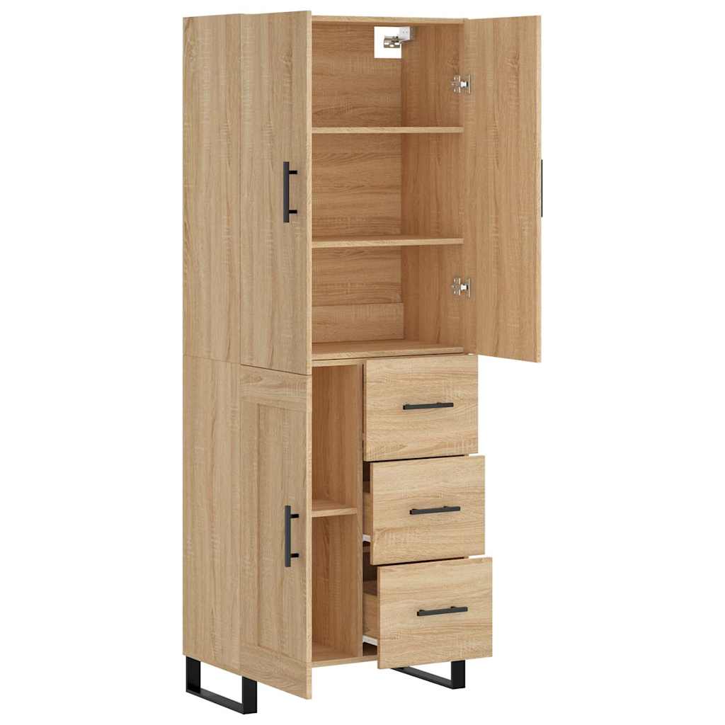 Buffet haut Chêne sonoma 69,5x34x180 cm Bois d'ingénierie