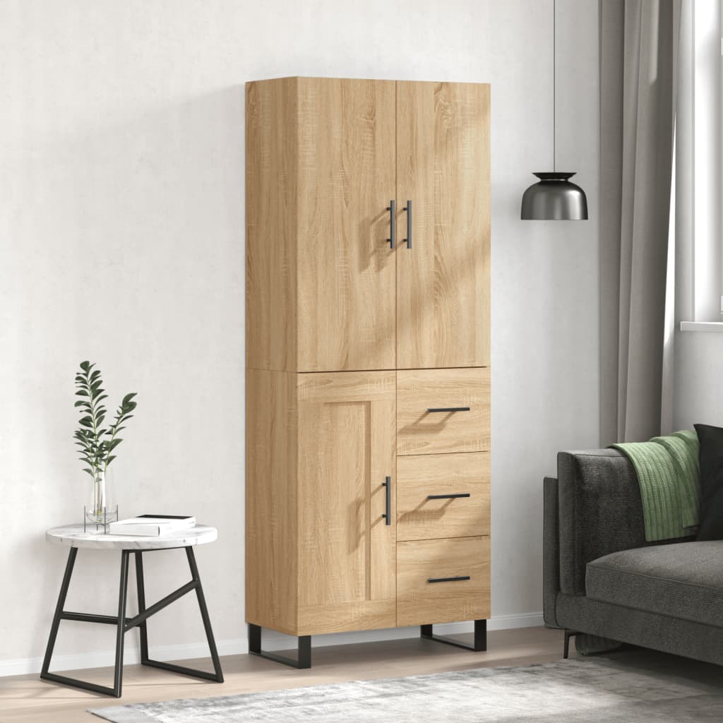 Buffet haut Chêne sonoma 69,5x34x180 cm Bois d'ingénierie - XIOS
