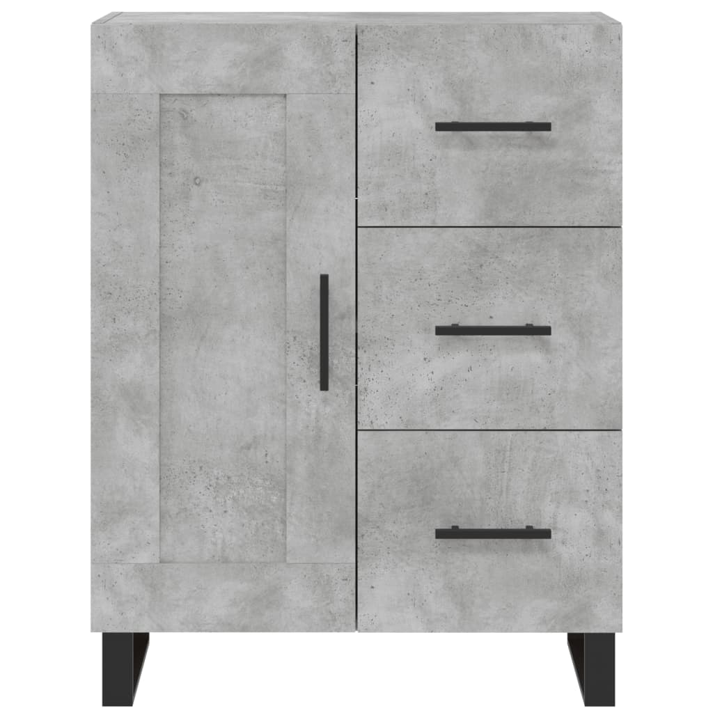 Buffet haut Gris béton 69,5x34x180 cm Bois d'ingénierie - XIOS