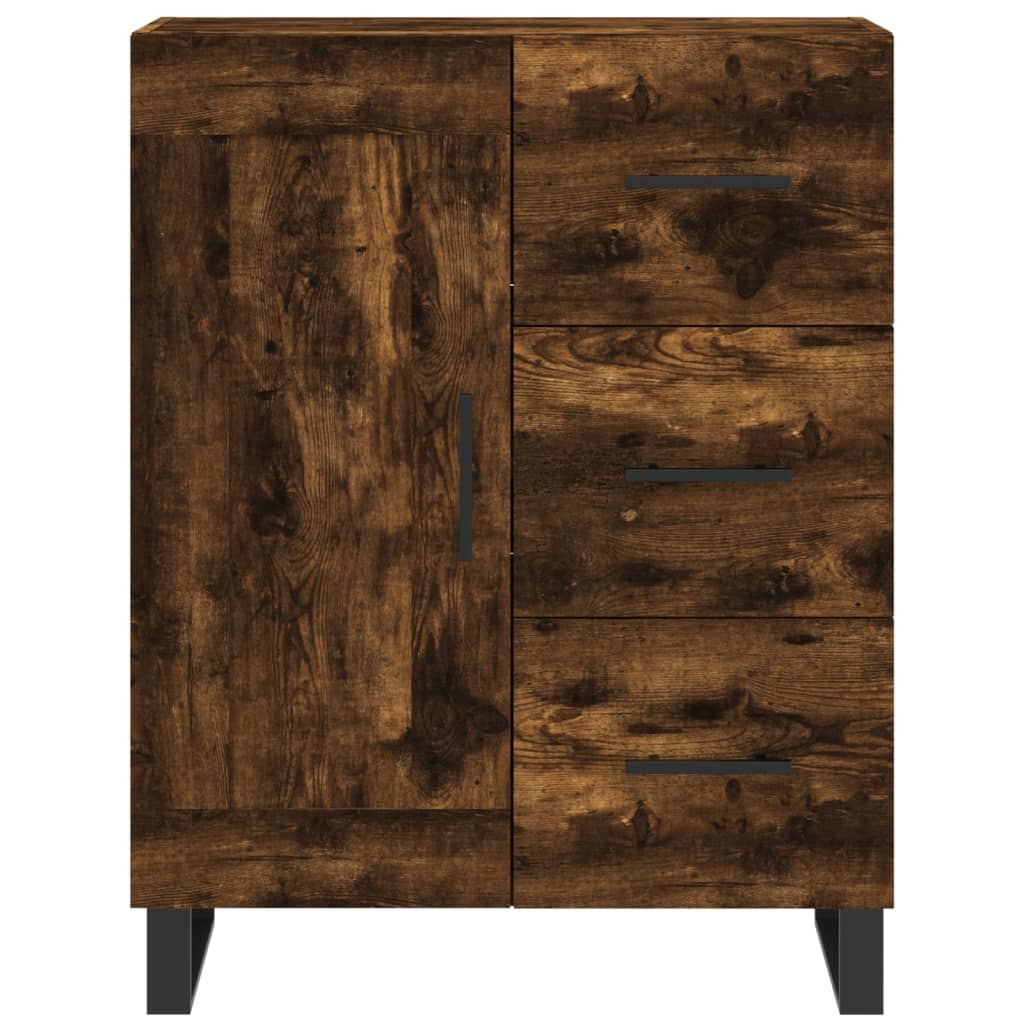 Buffet haut Chêne fumé 69,5x34x180 cm Bois d'ingénierie - XIOS