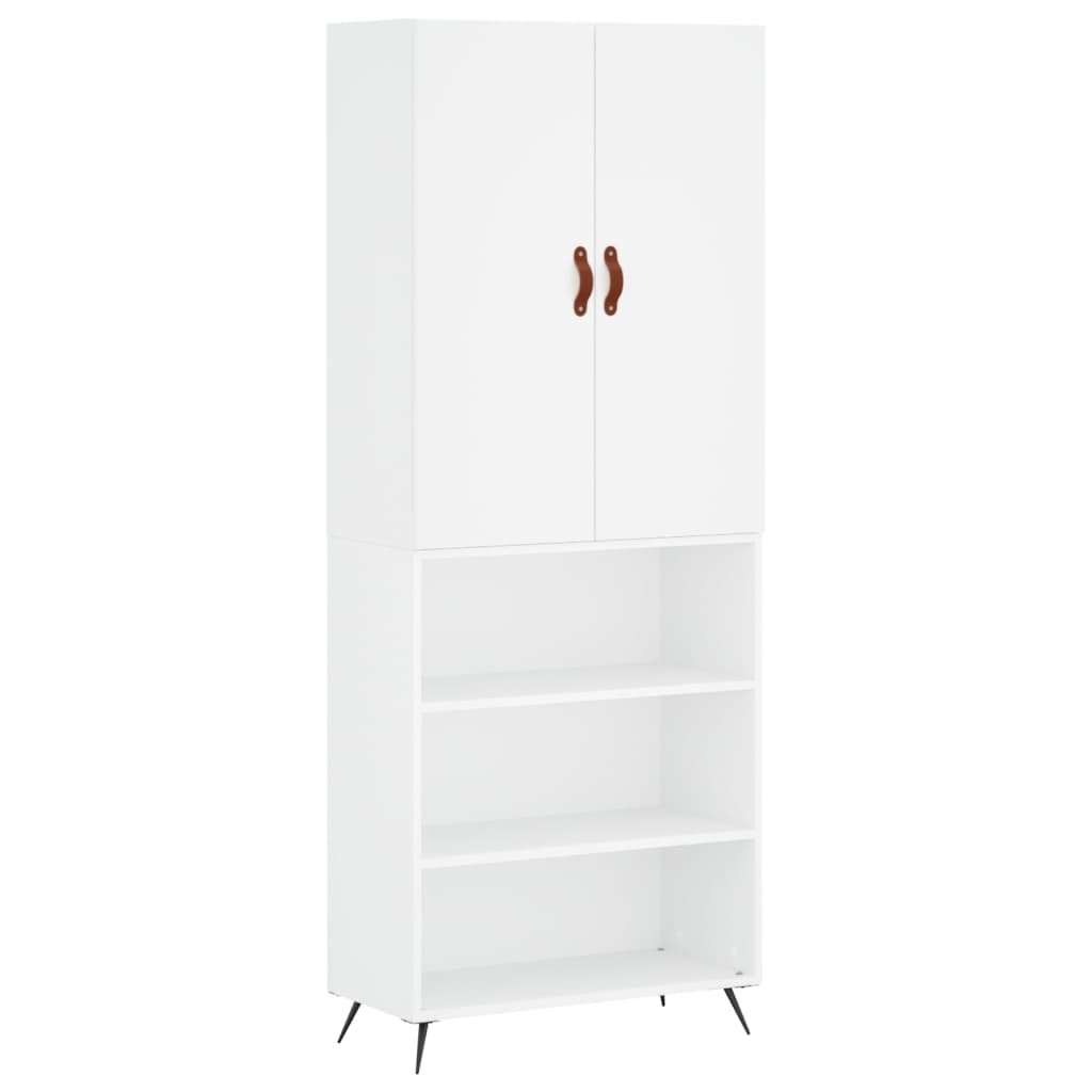 Buffet haut Blanc 69,5x34x180 cm Bois d'ingénierie - XIOS