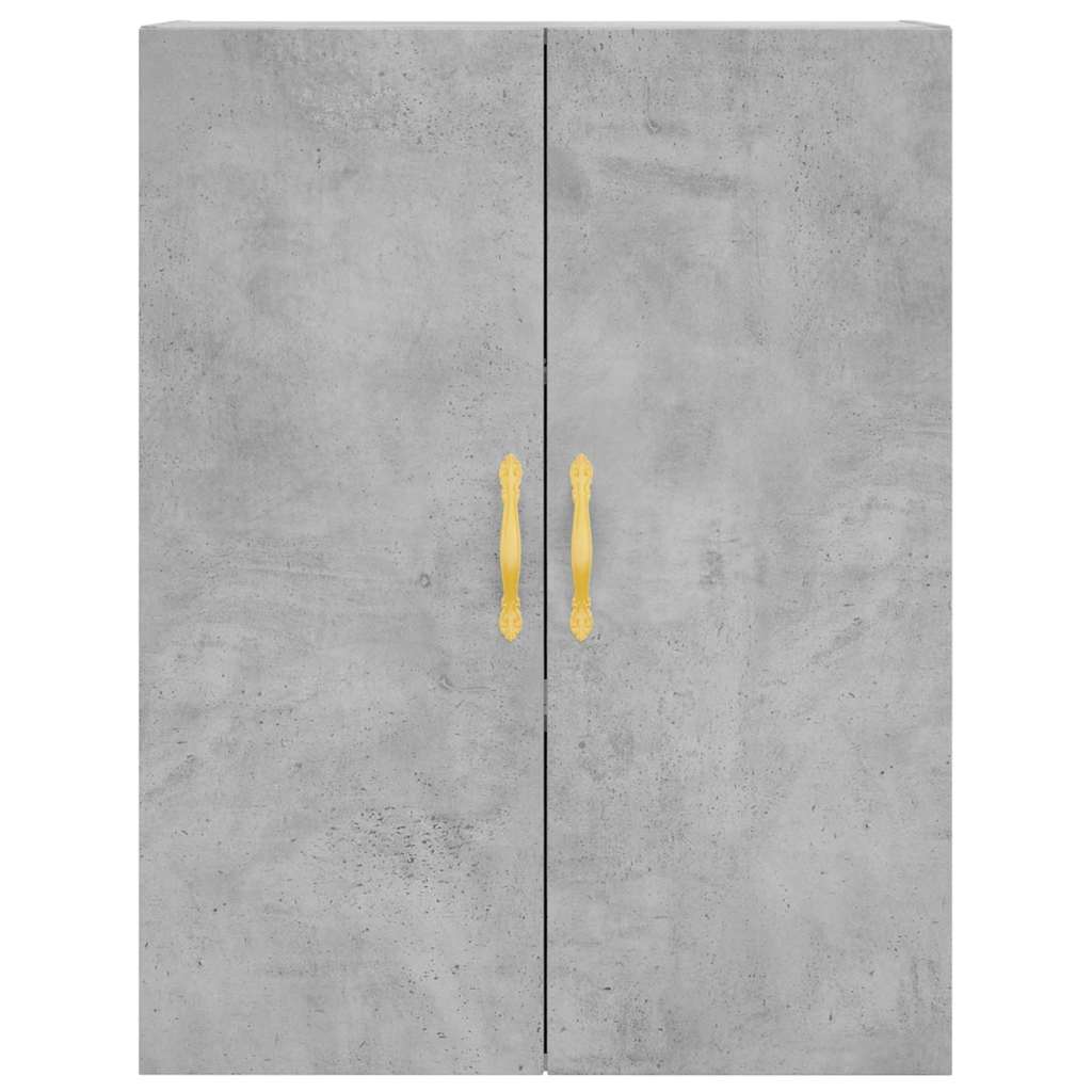 Buffet haut Gris béton 69,5x34x180 cm Bois d'ingénierie - XIOS