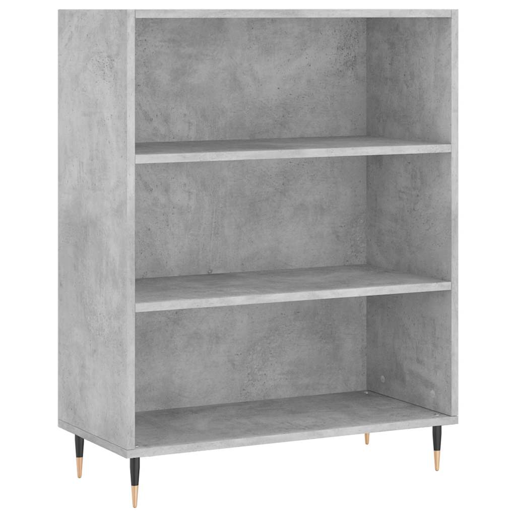 Buffet haut Gris béton 69,5x34x180 cm Bois d'ingénierie - XIOS