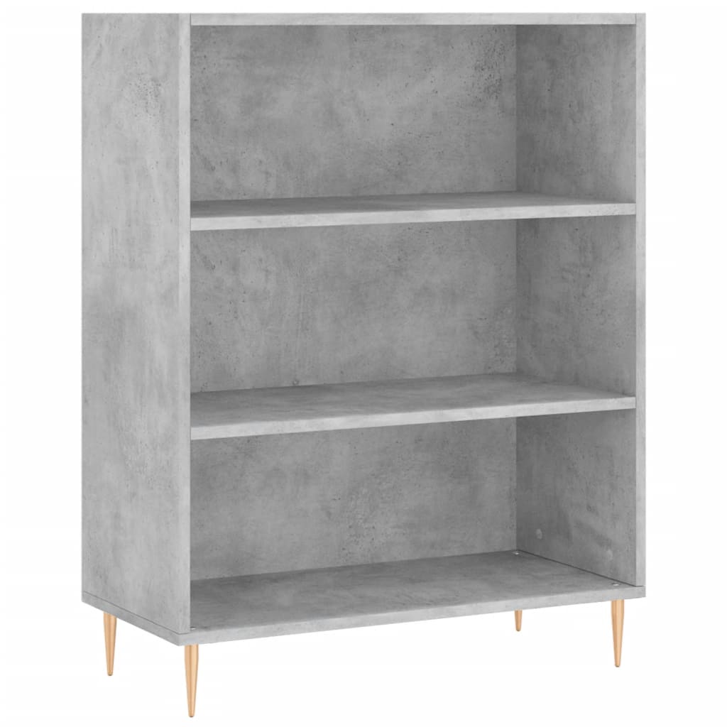 Buffet haut Gris béton 69,5x34x180 cm Bois d'ingénierie - XIOS