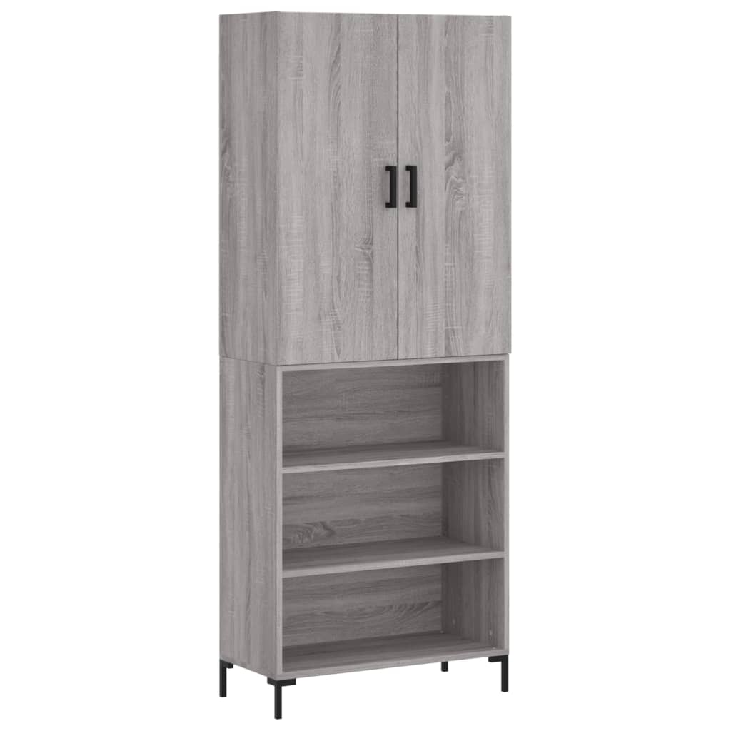 Buffet haut Sonoma gris 69,5x34x180 cm Bois d'ingénierie - XIOS