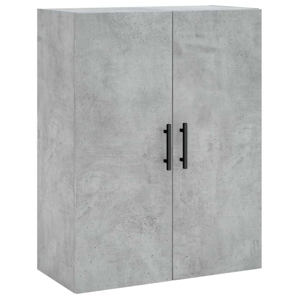 Buffet haut Gris béton 69,5x34x180 cm Bois d'ingénierie - XIOS