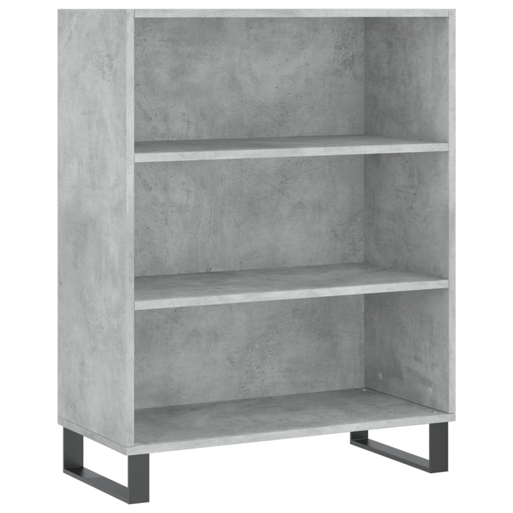 Buffet haut Gris béton 69,5x34x180 cm Bois d'ingénierie - XIOS