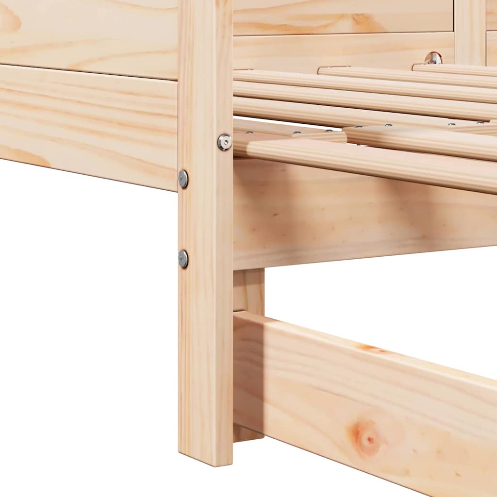 Lit Pull-out de Jour Marron 180 x 200 cm Bois massif en pin - XIOS