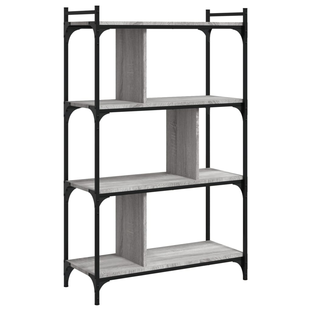 Bibliothèque à 4 niveaux sonoma gris 76x32x123 cm - XIOS