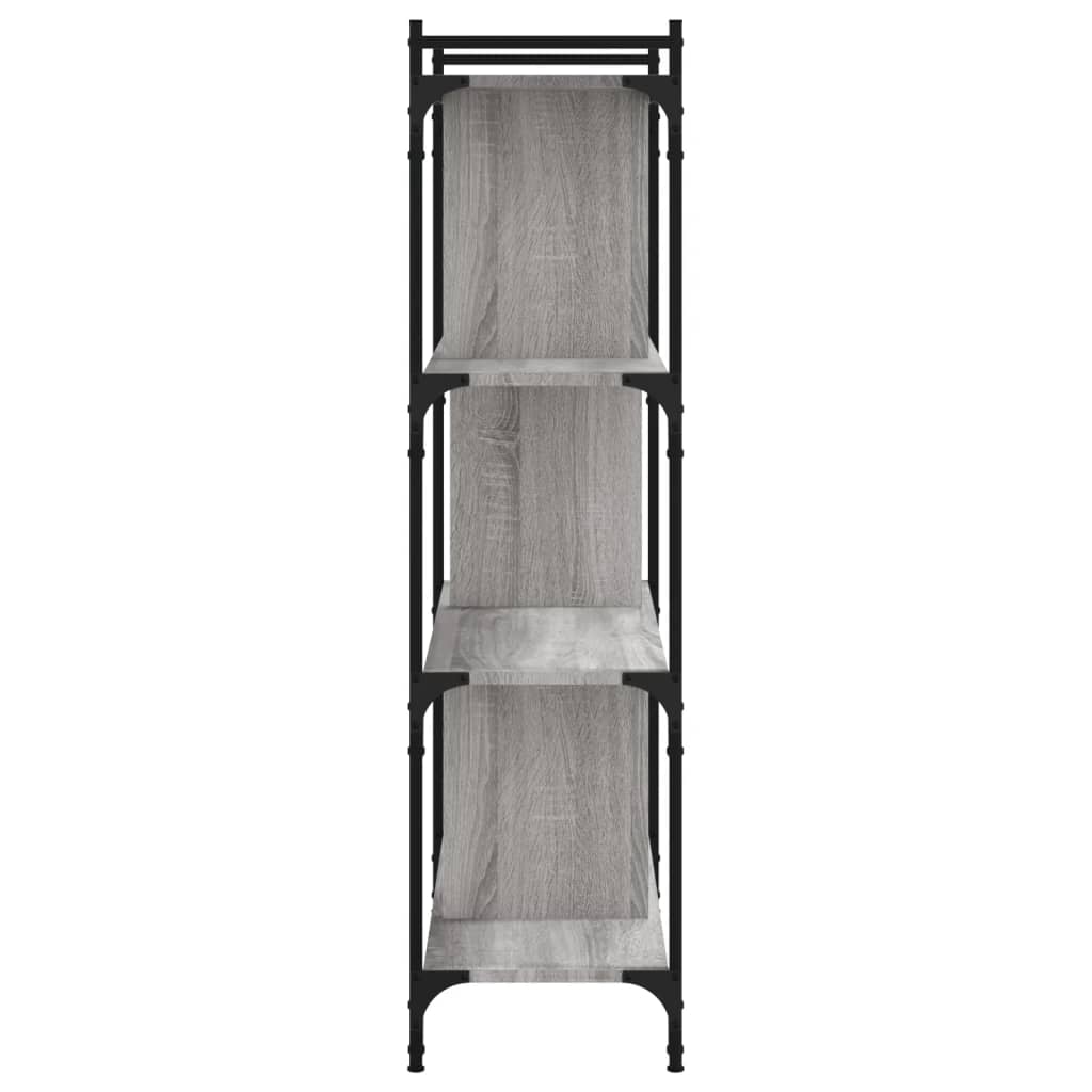 Bibliothèque à 4 niveaux sonoma gris 76x32x123 cm - XIOS