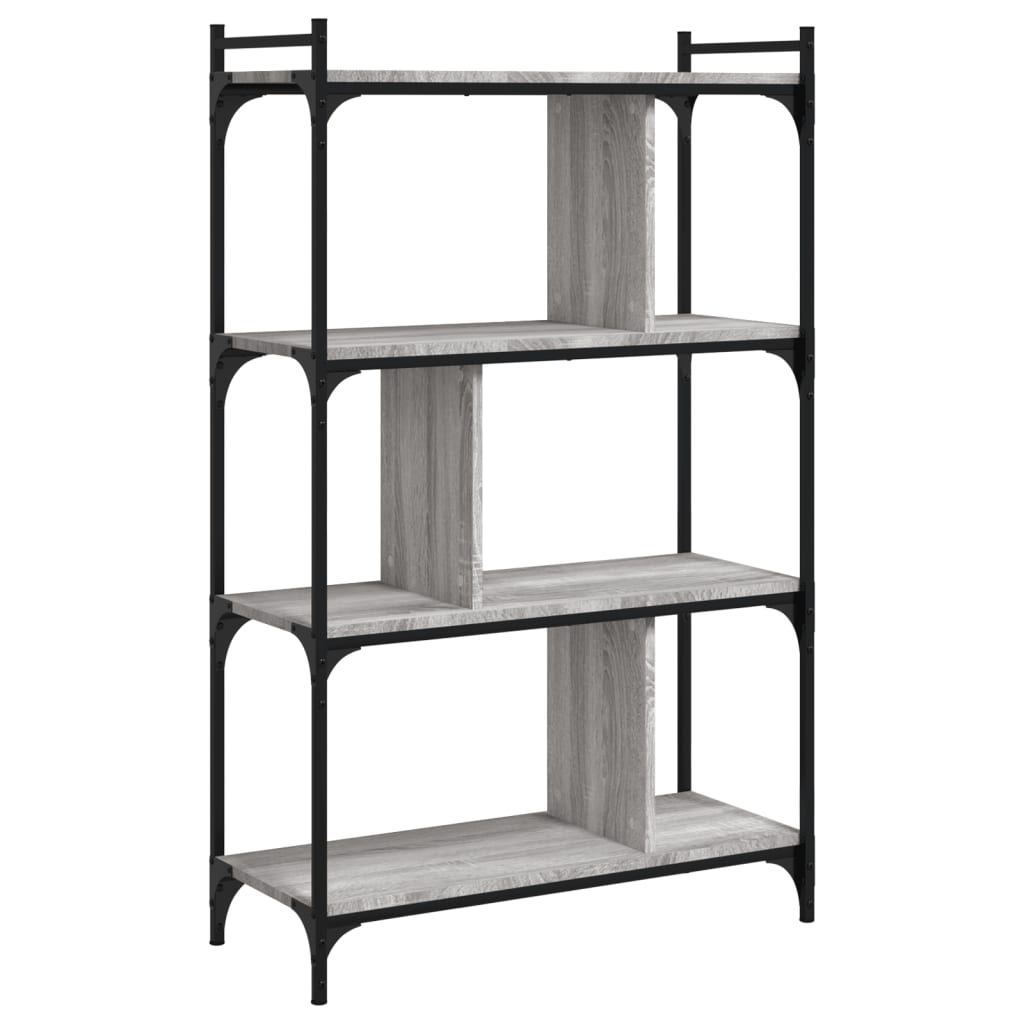 Bibliothèque à 4 niveaux sonoma gris 76x32x123 cm - XIOS