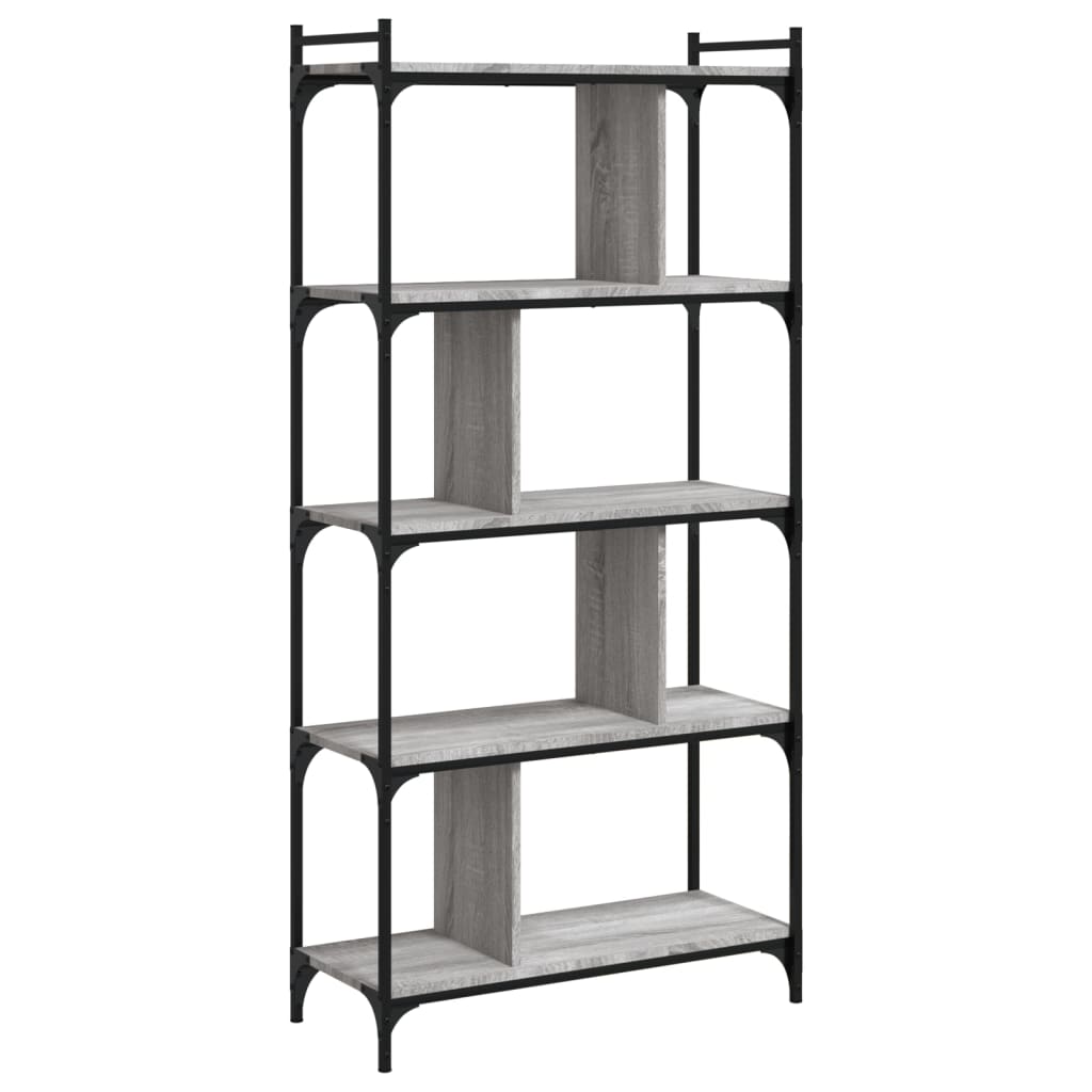 Bibliothèque 5 niveaux sonoma gris 76x32x158 cm - XIOS