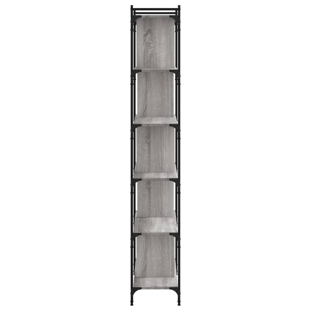 Bibliothèque 6niveaux sonoma gris 76x32x192cm bois d'ingénierie - XIOS