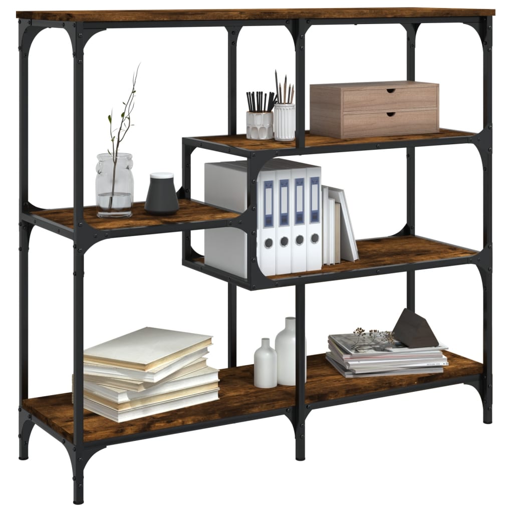 Table console chêne fumé 103x32x95 cm bois d'ingénierie - XIOS